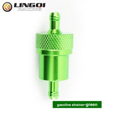 LINGQI 수정 된 범용 호환 필터 연료 가솔린 핏 오일 오토바이 Go 먼지 CNC ATV 자전거 알루미늄 Kart 가스 필터에, green