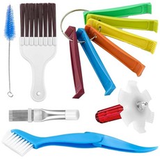 [ 1186061 ] 10개 에어컨 핀 빗 클리닝 키트 AC 코일 브러시 콘덴서 스트레이트너 라디에이터 수리 청소 도구 에어컨 냉장고 증발기 및, [ 265608 ] 10개 에어컨 핀 빗 클리닝 키트