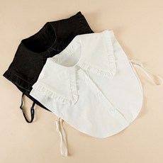 이너카라 넥케이프 면 프릴 빅 페이크 카라 넥케이프 이너카라 빅카라 han+5420aq