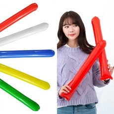 막대풍선(국산) 응원막대 응원도구 체육대회 운동회, 1개, 화이트