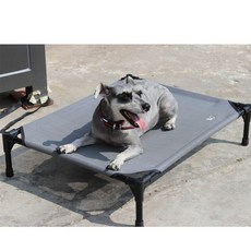 대형견 해먹 매쉬 해먹침대 캠핑 침대 방석 고양이, 1개, 회색 침대-철관