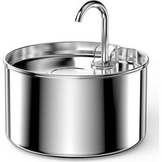 스테인리스 스틸 고양이 물 분수 반려동물 실내 금속 자동 분배기 물그릇 개 수도꼭지 병 24시간 작동 식수용 공급 필터 1개가 있는 조용한 펌프, S5 Fountain