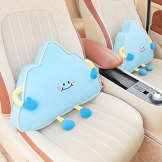 크리에이티브 카 헤드레스트 목베개 귀여운 캐릭터 카쿠션 카쿠션 카쿠션 카쿠션 카쿠션 카쿠션 카쿠션 베개 허리베개 세트, 등받이【허리 받침*2】, 하나