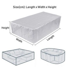 정원 가구 파티오 비와 눈 의자 커버 소파 테이블 및 먼지 위한 실제 야외, [01] 85x85x80cm, [01] 85x85x80cm, 85x85x80cm × 01 Silver