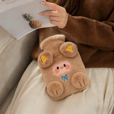 쬬린 겨울 필수템 보들보들 물주머니, 1개, 모카 브라운