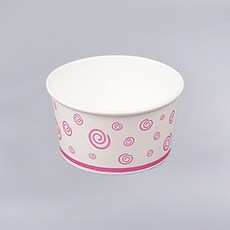 씨앤몰 [PT] 일회용 아이스크림 종이용기 200CC 핑크 박스, 1박스