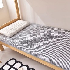 1인용 바닥 이불 가정용 두꺼운 매트릭스, 3층 두꺼운 스트라이프