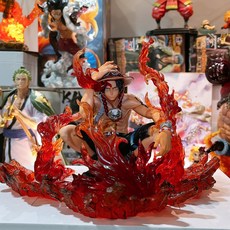 海賊王 艾斯公仔 藝術王者, 1個, 無燈版(艾斯版本1),含公仔（正版附盒