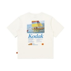 코닥 Kodachrome 레이싱 그래픽 레트로 반팔 순면 티셔츠