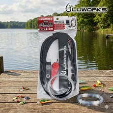 루웍스 LWT-233 전동릴케이블 2PIN 2.5M 시마노호환 다이와호환, 블랙, LWT-233-케이블