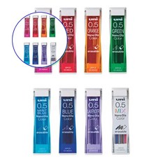 쌍문상회 지금 필요한 나노 자재 파츠 지워지는 다이아 컬러 유니 샤프심 부품 0.5mm 소모품 31872EA, 오렌지(4)