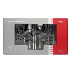 휘슬러 모던 커틀러리 세트 15P 숫가락 젓가락 포크, 15개, 숟가락+젓가락+포크, 실버
