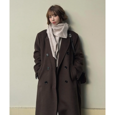 브랜드정품 제너럴아이디어 GENERALIDEA 더블 브레스티드 울 롱코트 DARK BROWN WBE3L10507 361204