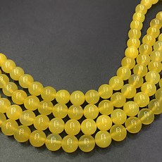 원석비즈 단색 비즈 재료 팔찌 묵주 만들기 천연석 마노, A5903. 옐로우, 1세트, 8mm
