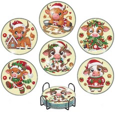 다이아몬드 아트 터 키트 8개 홀더가 있는 책 용 나무 커피 페인팅 코르크 패드가 5D 보석 도트 가정 장식용 공예 용품, Bdwy261 us