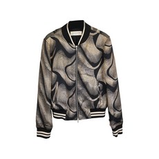 드리스 반 노튼 중고 스트라이프 자카드 봄버 재킷