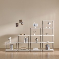 리소벨 다용도 모듈 선반 2단 3단 4단 5단, 화이트