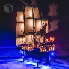 레고조명 캡틴 잭 스패로우의 해적선 (블랙펄) LED조명 세트 - 프리미엄 (블록 미포함), 1개