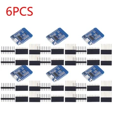 ESP-8266 기반 개발 보드 Arduino용 핀 포함 D1Mini WIFI NodeMCU Lua IOT 2.4V 10-1PCs, 12 6PC micro