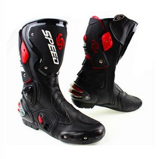 MTB 레이싱 오토바이 부츠 모토크로스 오프로드 장비 보호 스피드 부츠 신발 (색상-검정색 신발 사이즈-43), 1개