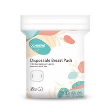 OCHEERS 防溢乳墊 超薄透氣 30片/包, 1個, 30片/包【有立體護圍更防漏】