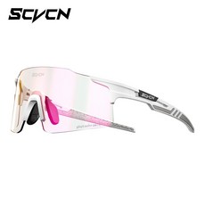 SCVCN 야외 안개 방지 안경 남성 여성 승마 방풍 고글 MTB 도로 자전거 선글라스 UV400 광변색 보호, S27-PH-PI-1L-06