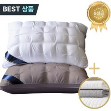 포제코 꿀몽이 호텔 꿀잠베개 숙면, 퓨어화이트+화이트커버, 2개