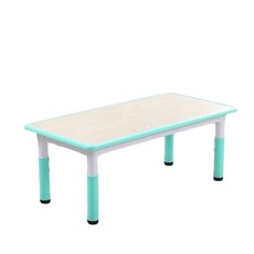 兒童可升降學習桌椅組, 薄荷綠木紋 - 桌子 60*60cm