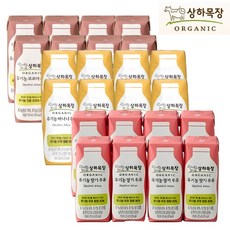 상하목장 유기농우유 125ml 3종(딸기8+바나나8+코코아8) 총24입