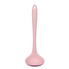 跨境硅膠湯勺一體式不粘鍋湯勺廚房耐高溫烹飪勺子家用兒童輔食勺, 1個, 1個, 北歐粉色