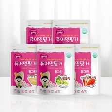 핑거 동그란 아이 과자 자일리톨 과일링 5가지맛 아기 간식, 딸기