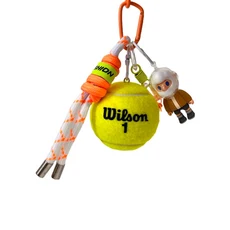 쿠쿠스토어 윌슨 테니스 펜던트 패션 강아지 커플 열쇠 고리 스포츠 기념품 에이 티브 선물, 8g