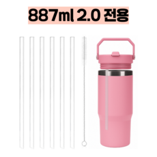 스탠리 아이스플로우플립 2.0 887ml 30oz 텀블러 호환 내열 빨대세트, 1개