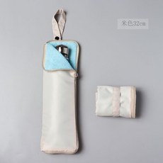 【 199出貨】下雨天裝雨傘收納包 隨身手拎雨傘袋 吸水便攜手提懸掛摺疊吸溼傘套, 米色（32CM）, 1個
