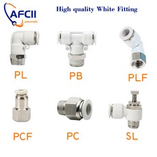 타이어공기주입기 바람 측정 자전거 공압 호스 피팅 고급 흰색 에어 1/4 1/2 6mm 8mm BSP 나사 퀵 커넥터 커플링 기관, 8-01 (8mm-1l8), PCF