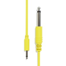 엑셀밸리 모노 패치 케이블 TS 3.5mm 1/8 인치-6.35mm 1/4 인치 유로락 신스 CV 게이트 1 팩, [10] 180 cm - 71 inch, [70] 노란색, 1개