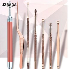 귀이개 세트 LED 귀 청소기 귀지 제거기 귀후비개 7종세트, 1, 7