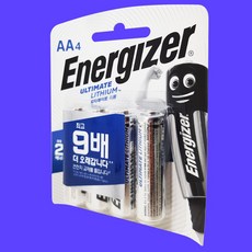 에너자이저 얼티메이드 리튬 건전지 AA, 4개입, 1개