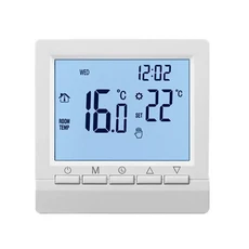 LCD 가스 보일러 온도 조절기 3A 주간 프로그래밍 가능한 실내 난방 스마트 흰색/파란색 디스플레이, 02 White backlight