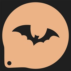 베이킹몰드 라떼아트 슈가파우더 3개 장식 세트 도안 할로윈, 샴페인 컬러 사이즈 22 3인치