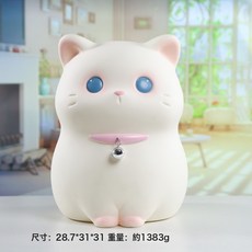 福瑞貓貓大號擺件卡通可愛招財貓桌面擺件萌趣創意設計存錢罐批發, 1件, 納福:1個