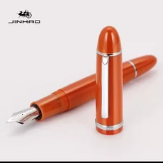 JinHao X159 비즈니스 이리듐 펜 40mm 대형 샤프 펜 만년필 사무실 서명 서예 연습 졸업 선물용, 06 Orange Silver Clip, 02 EF는 무엇입니까