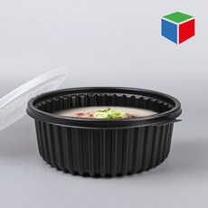 PP탕용기 BF-225 소 검정 세트 100개, 1세트, 100개입