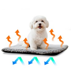 견행묘행 강아지 온열매트 고양이 발열 방석, 1개, 그레이