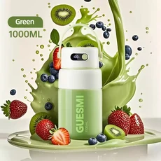 1000ML 휴대용 전기 Juicer 블렌더 USB 과일 믹서 스무디 다기능 주스 메이커 2600mAh, 01 green