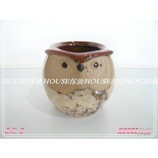 *︵House傢飾︵*陶瓷貓頭鷹牙籤罐-A【限量款/新發售】 可愛造型陶瓷牙籤收納, 1個
