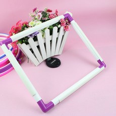 十字繡手持繡架實鬆木質可調節工具繡繃大號方形繡框夾式繡花繃子 十字繡工具繡繃 輔助刺繡 繃子繡框 方形繡架, 1個