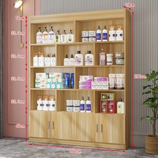 화장품 진열장 디스플레이 향수 매대 수납함 뷰티, 라이트월넛 2m x 1.6m