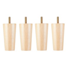 숲인더시티 원목 가구다리 나무 타이블다리, 4개, 12cm