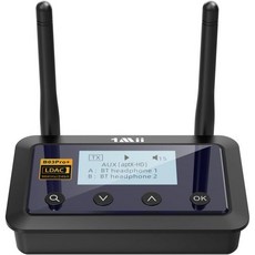 TV 홈 스테레오용 1Mii B03Pro+ 블루투스 5.3 송신기 인증 LDAC 화면이 있는 장거리 익스텐더 무선 오디오 어댑터 광학 RCA AUX 3.5mm 출력/입력용
